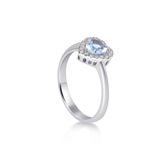 Anello Lux Gioielli Donna in Oro bianco Acquamarina ANLK3383AM;045;BI - ANLK3383AM;045;BI